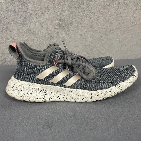 Adidas Cloudfoam Shoes Womens Size 7.5 Gray Rose Gold Speckled Running Sneakers - Picture 8 of 15